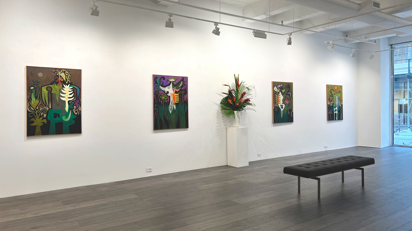 Installation view: Wild Growth: Ralph Iwamoto, Surrealist Works from 1955