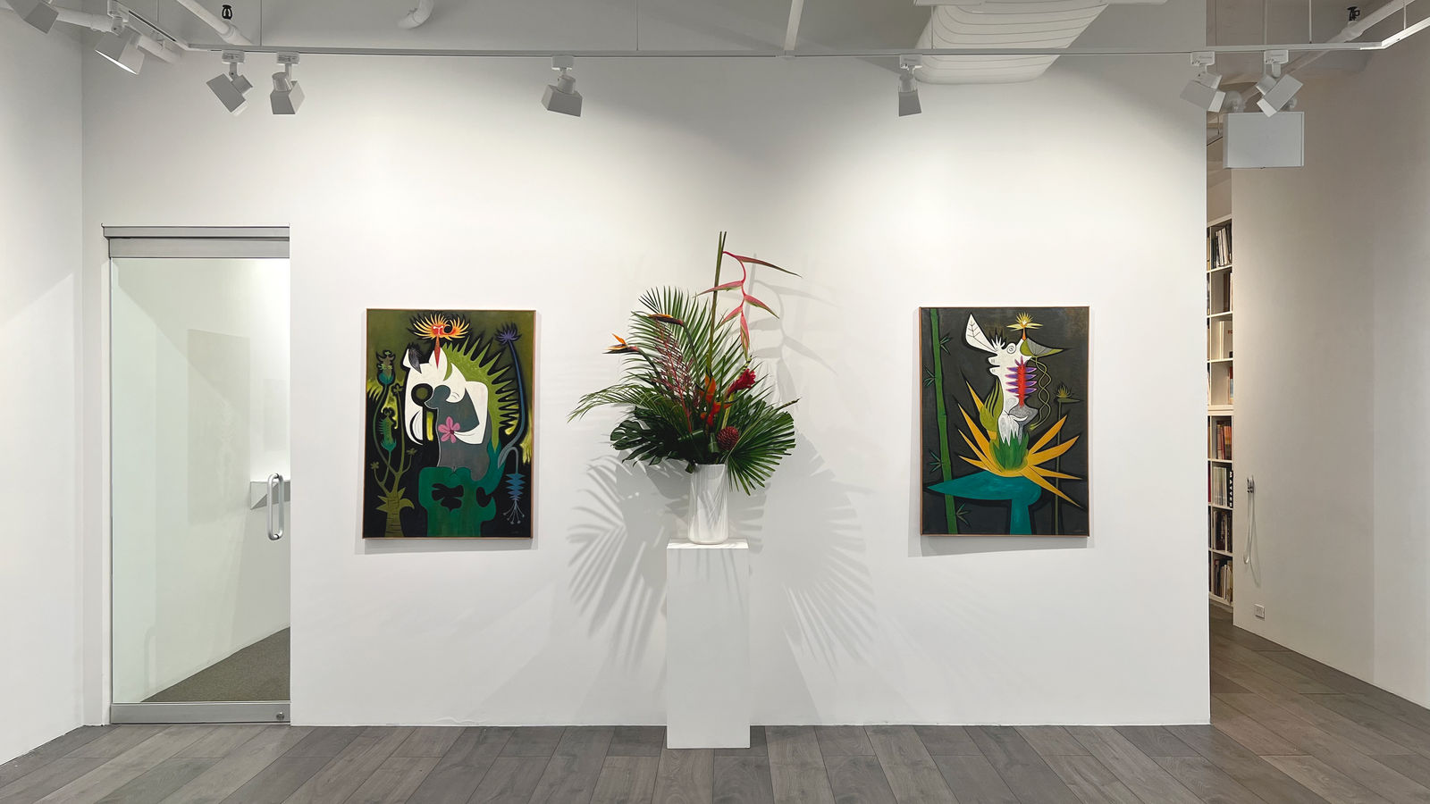 Installation view: Wild Growth: Ralph Iwamoto, Surrealist Works from 1955