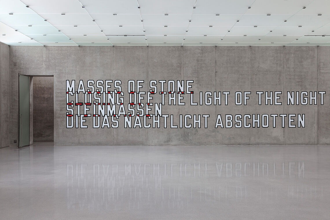 &copy; Lawrence Weiner | ARS, New York | Bildrecht, Wien, 2016 und Kunsthaus Bregenz