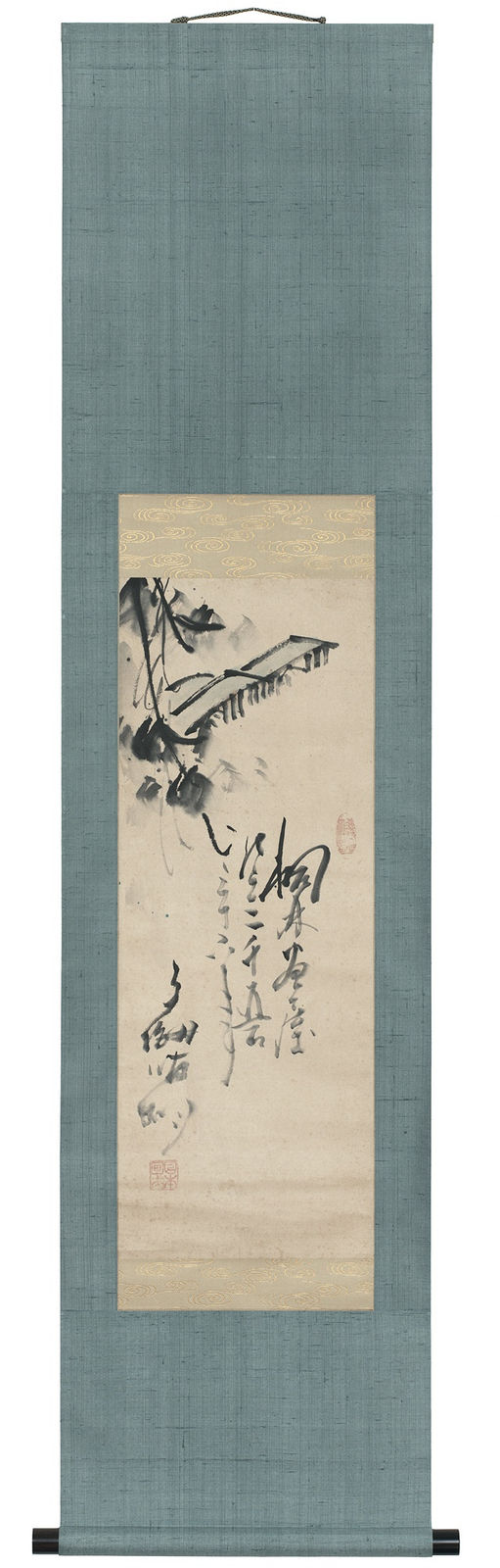 Malerei, #002757  OKUHARA, Seiko (1837-1913), Landschaft mit Brücke, Meiji (1868-1912)