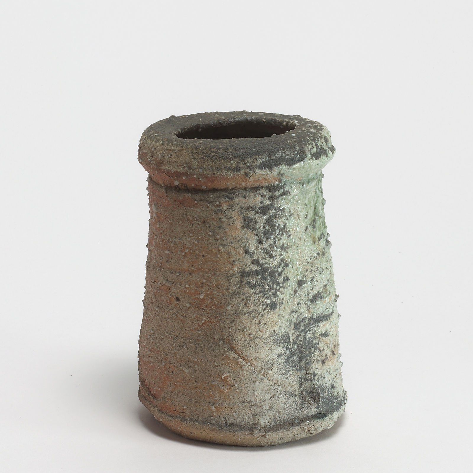 Shiro Tsujimura, #000707  Vase (Hanaire), Shigaraki-Stil, ca 1985