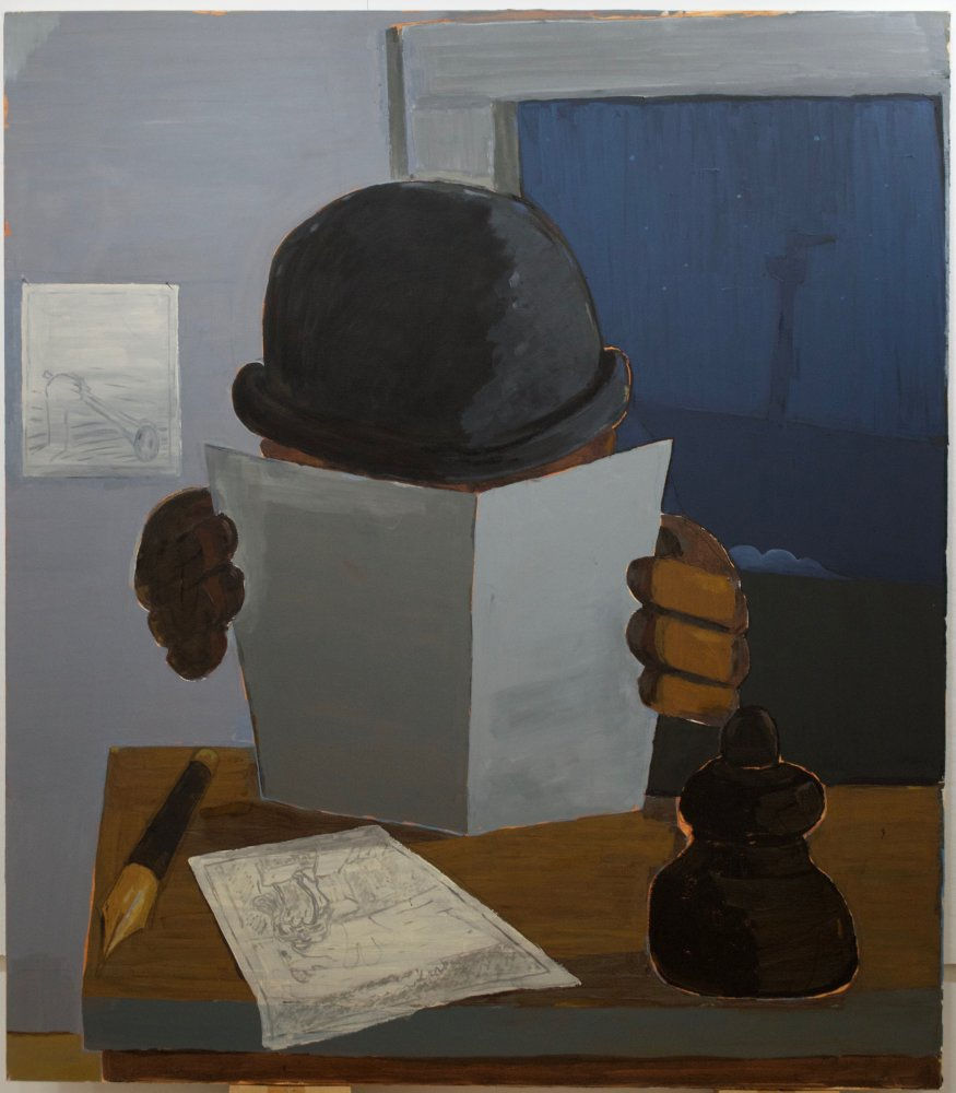 Enrico Riley, Untitled: Reading, Thinking, The Past and The Present, 2018