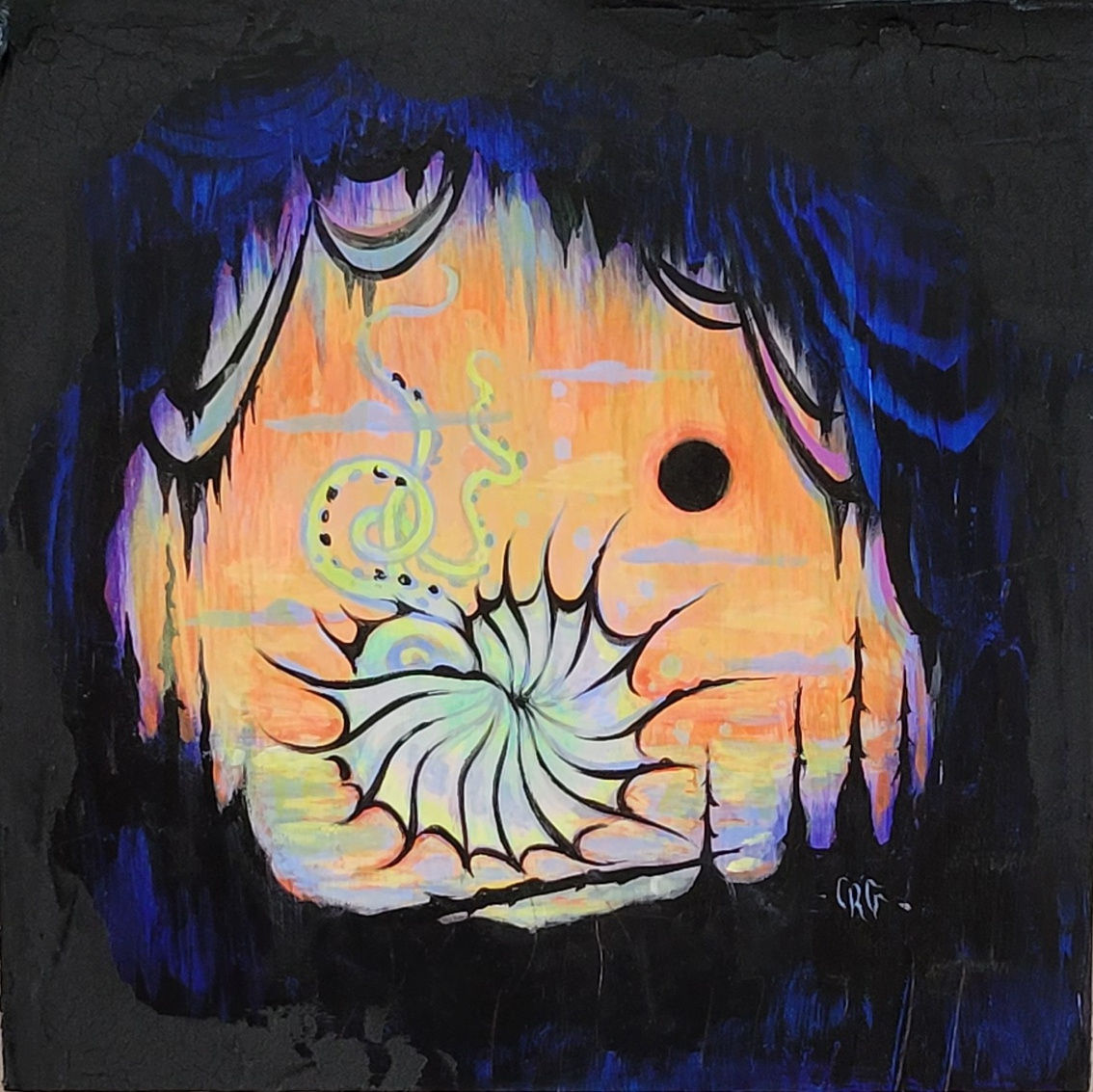 Camille Rose Garcia, Voyager 2 / SOLD / 8 x 8