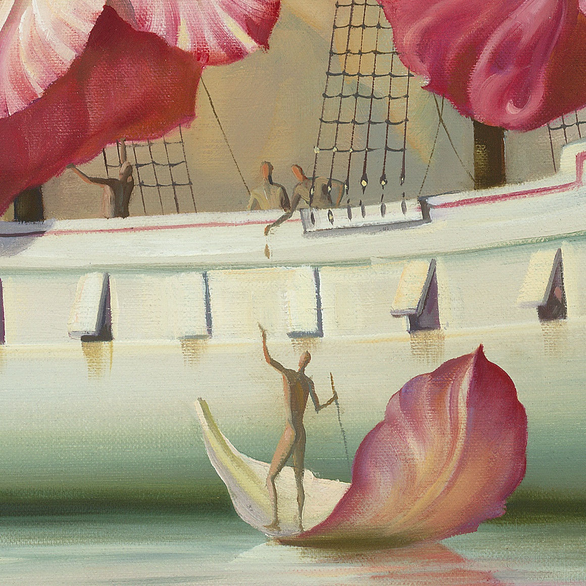 ARRIVAL OF THE FLOWER SHIP - 39 X 31 INCHES