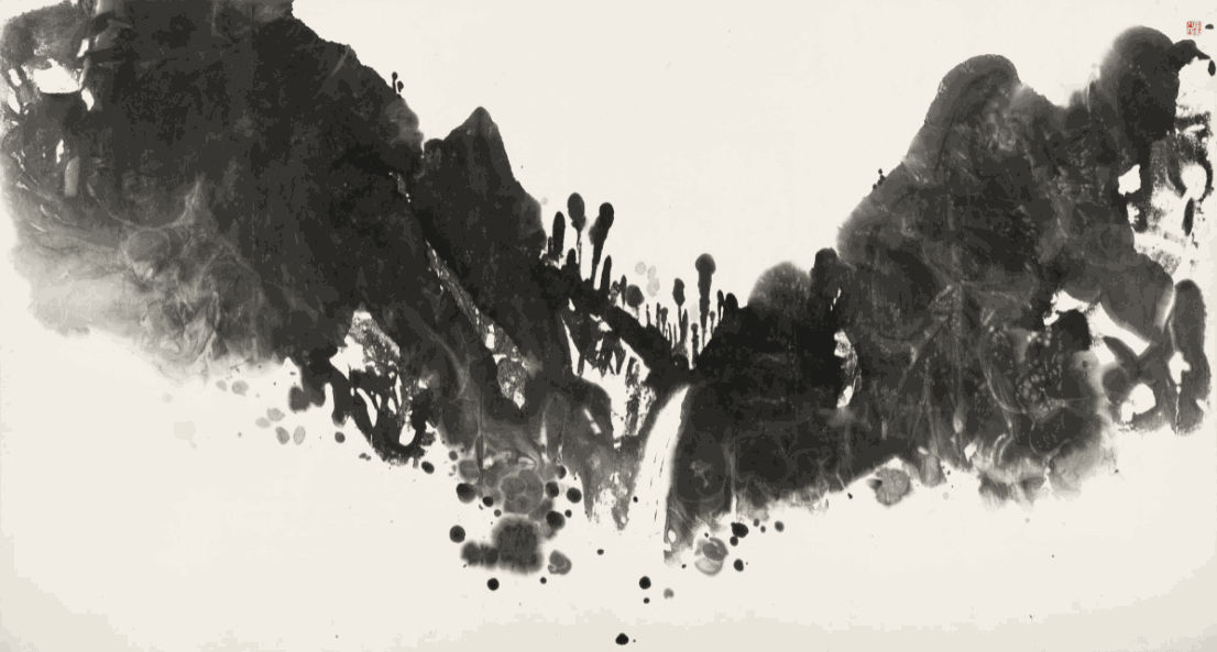 馬德升 Ma Desheng 山夢 Dream of Mountains 1984 水墨紙本 Ink on paper 96 x 177cm