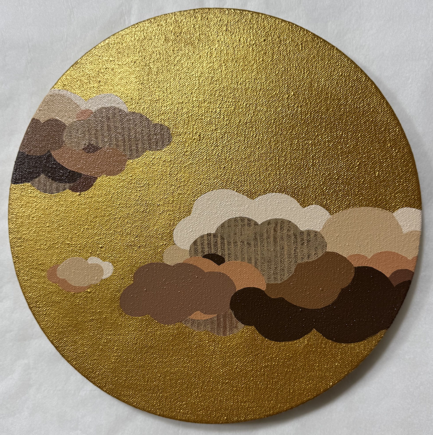 Yumiko Glover, Cloud Memory—Gilded Round, 2025