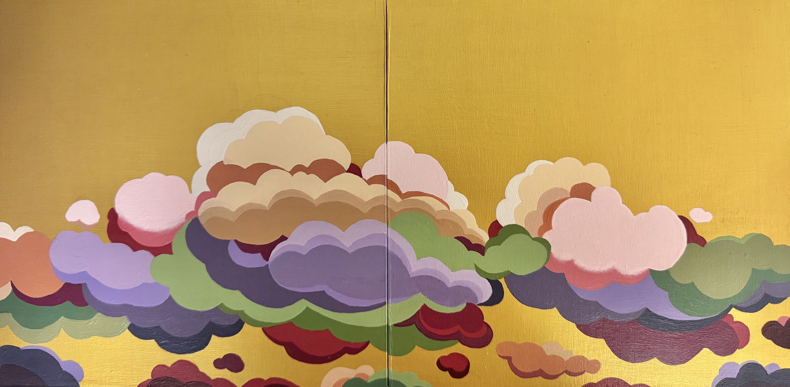 Yumiko Glover, Cloud Memory—Gilded Horizon, 2025