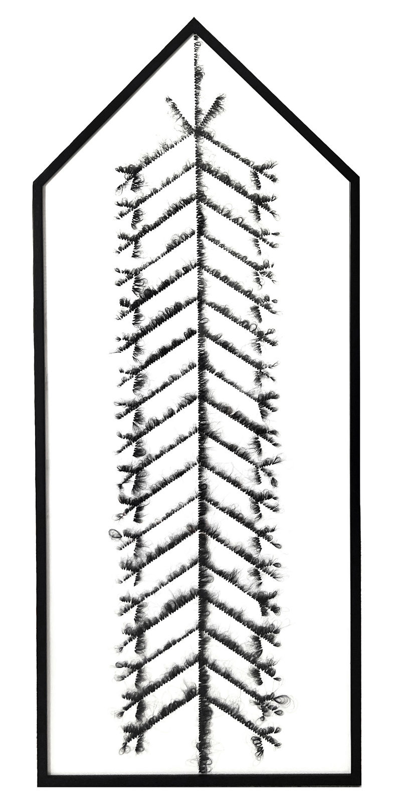 Khadija El Abyad, Braided poetry, Composed hair #2 , 2025. Courtesy of Loft Art Gallery