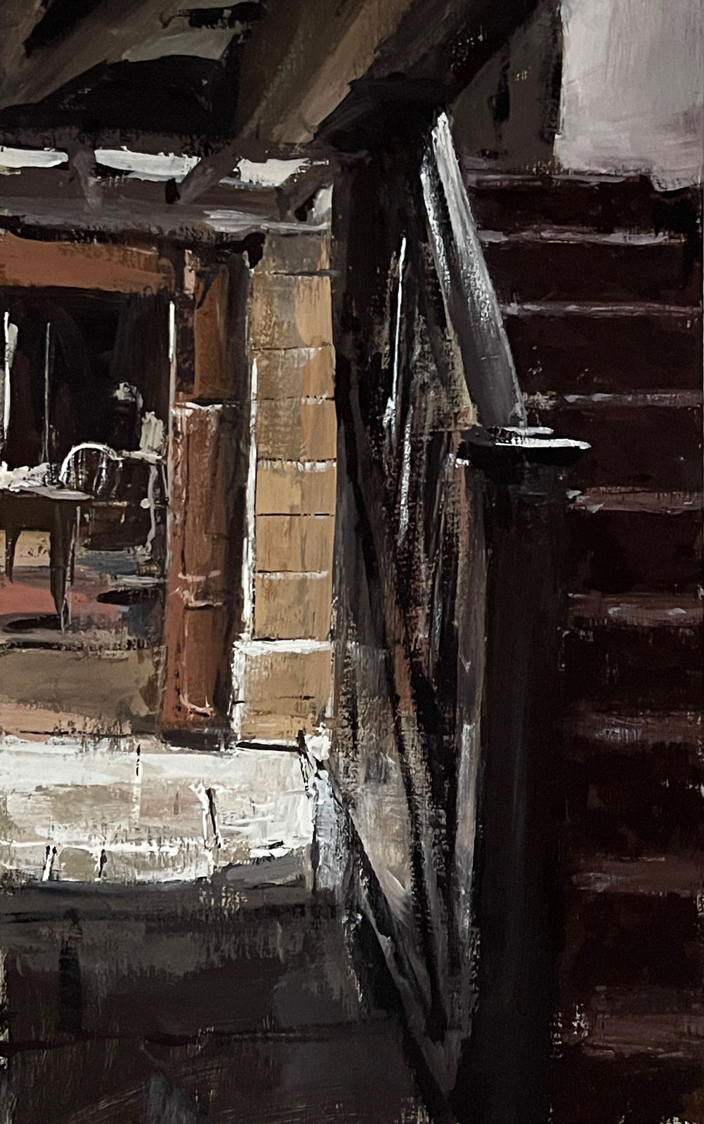 Matthew Wood RCA, Nantclwyd y Dre. Staircase and doorway , 2025