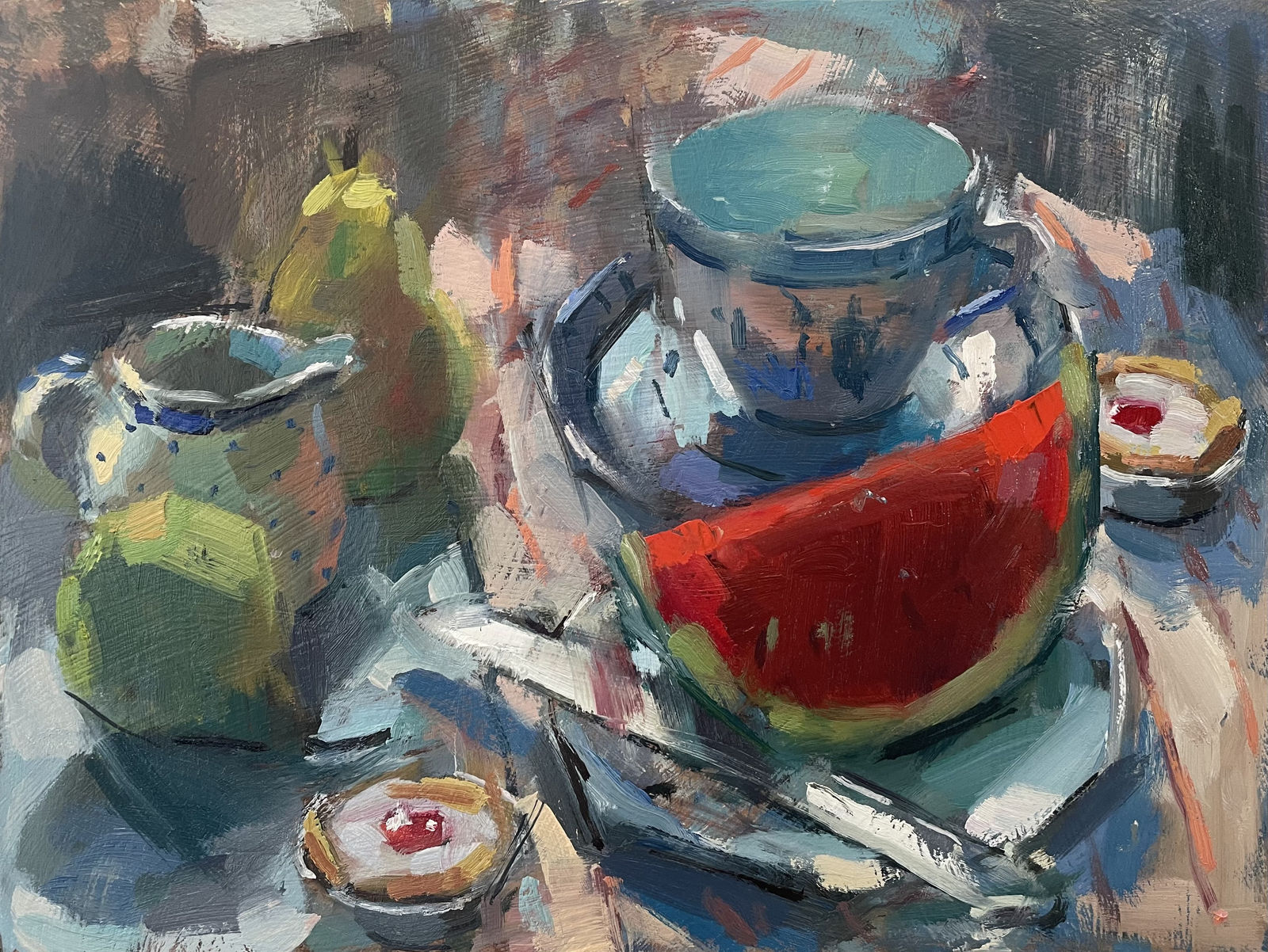 Nia MacKeown, Sunlit watermelon , 2024