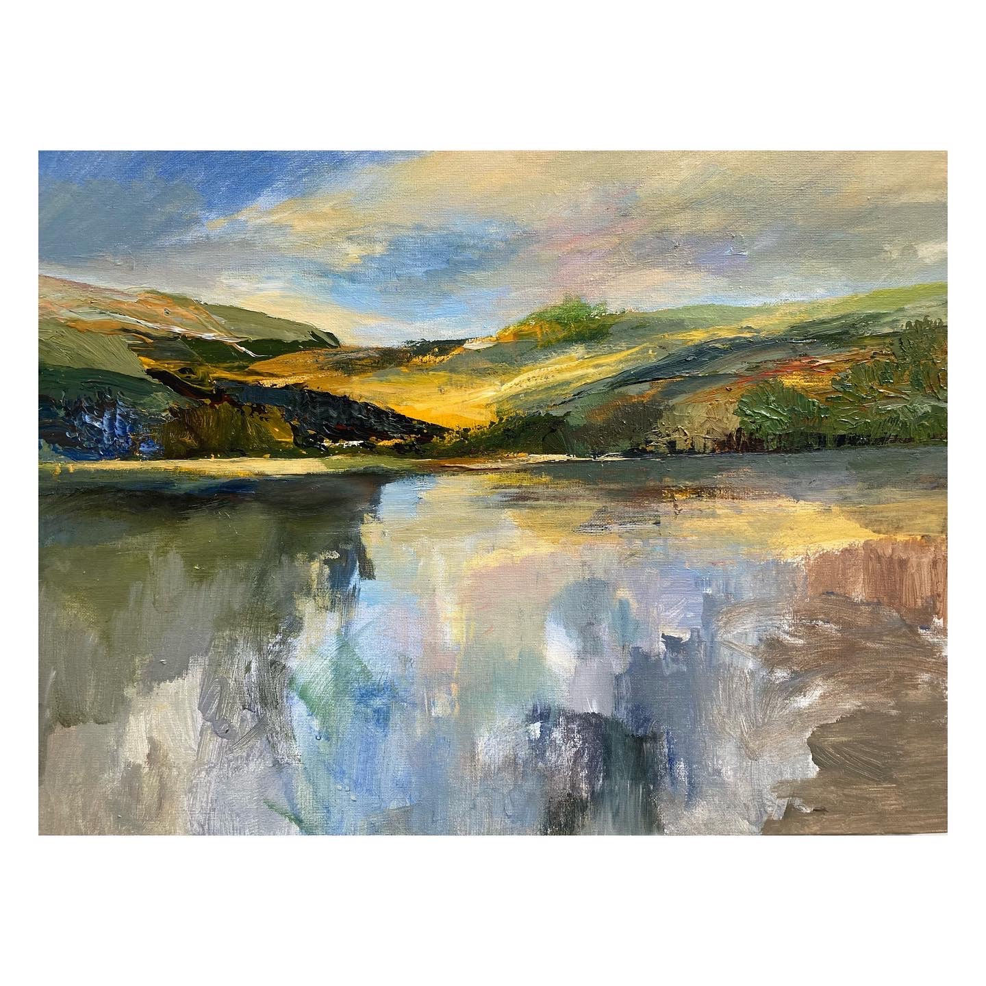 Karen Pearce, Shifting light over Elan valley, 2022