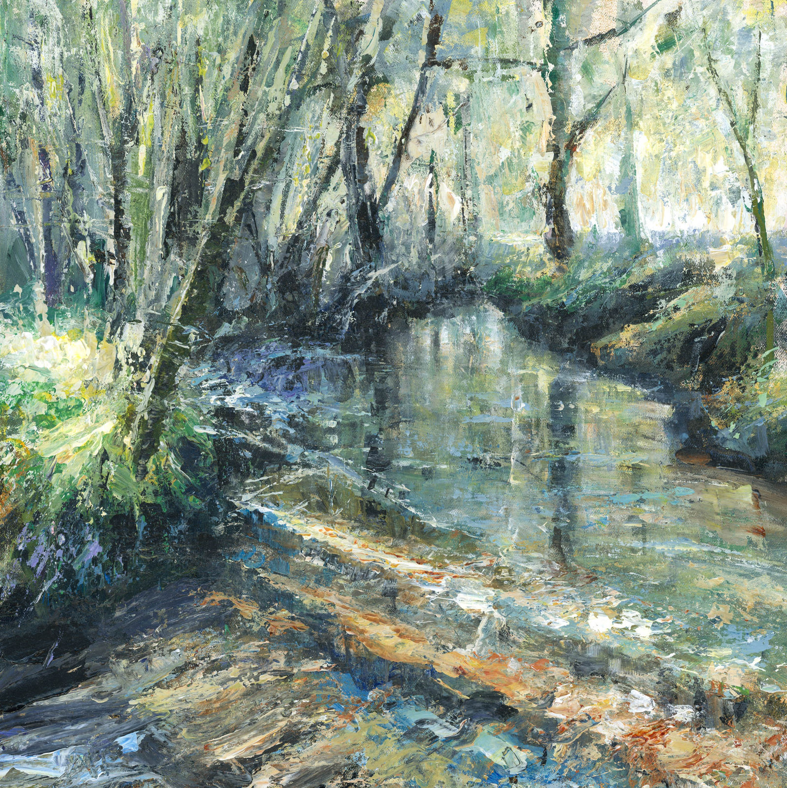 Nick Pritchard, Hazy light on the brook, 2025