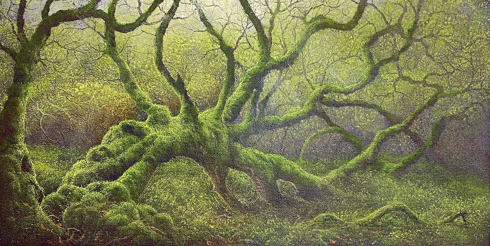 Gerald Dewsbury RCA, Moving through the woods, 2024