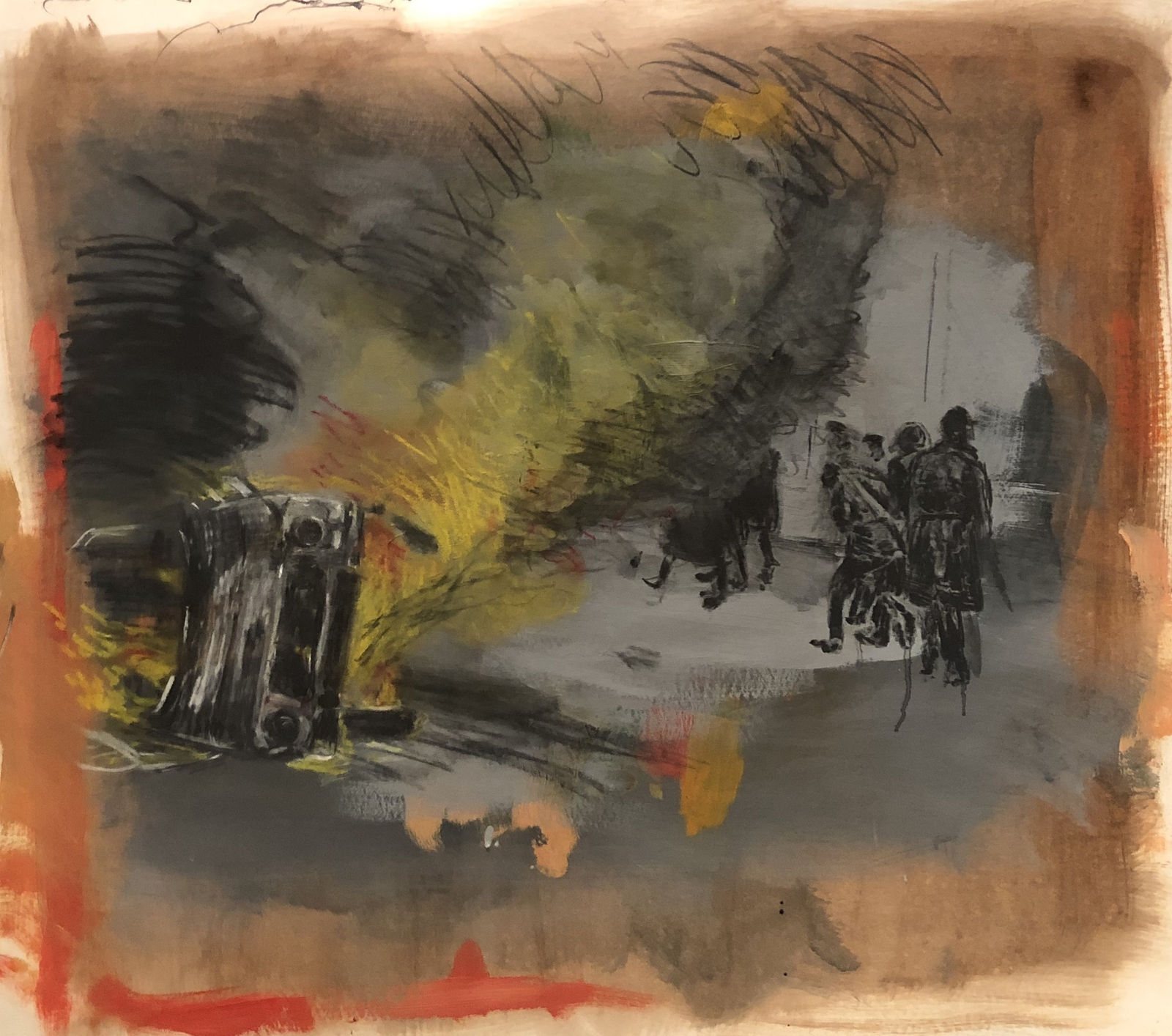 David Bailin, Burning Car, 1997