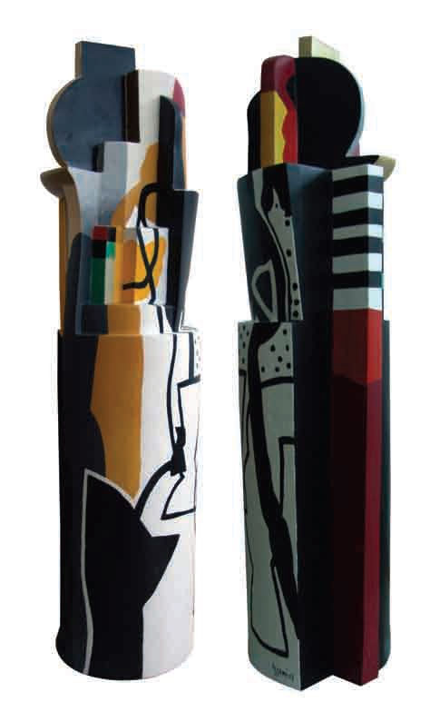 Dia Azzawi, Coloured Obelisk, 2007