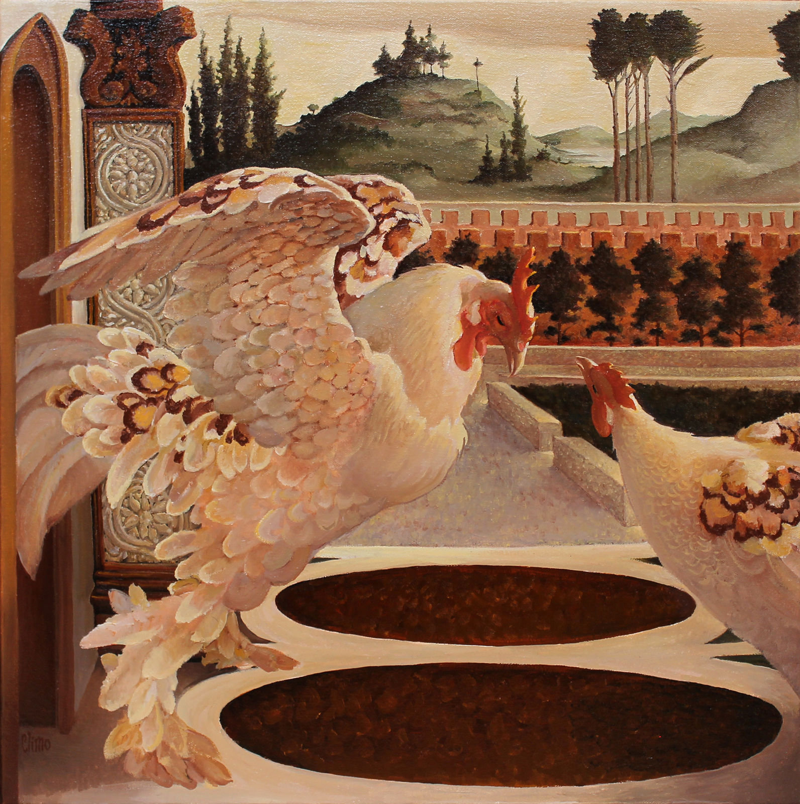 LINDEE CLIMO, After a Botticelli Annunciation Detail, 2016