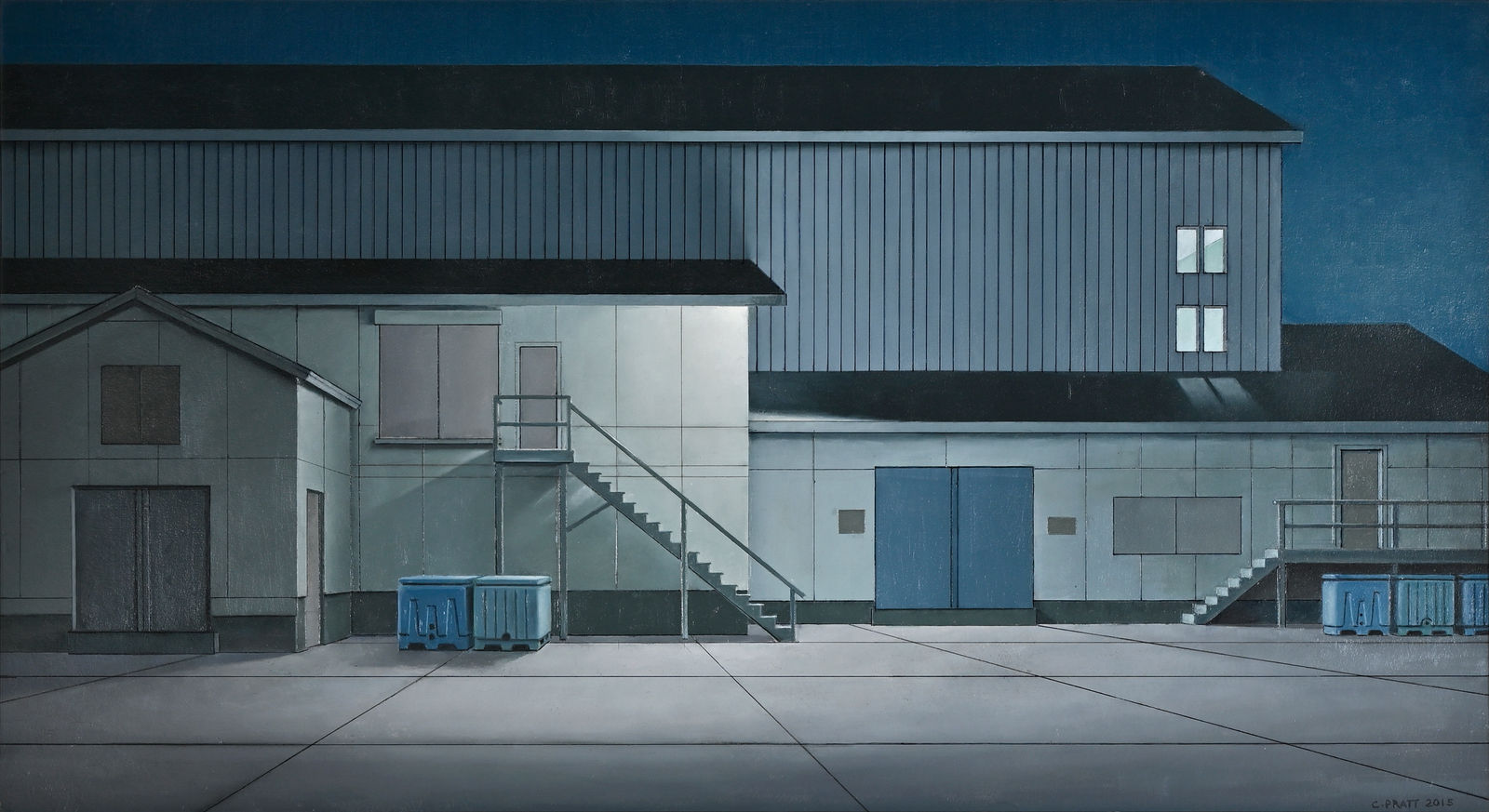 CHRISTOPHER PRATT, The Fish Plant at Benoits Cove , March 2015