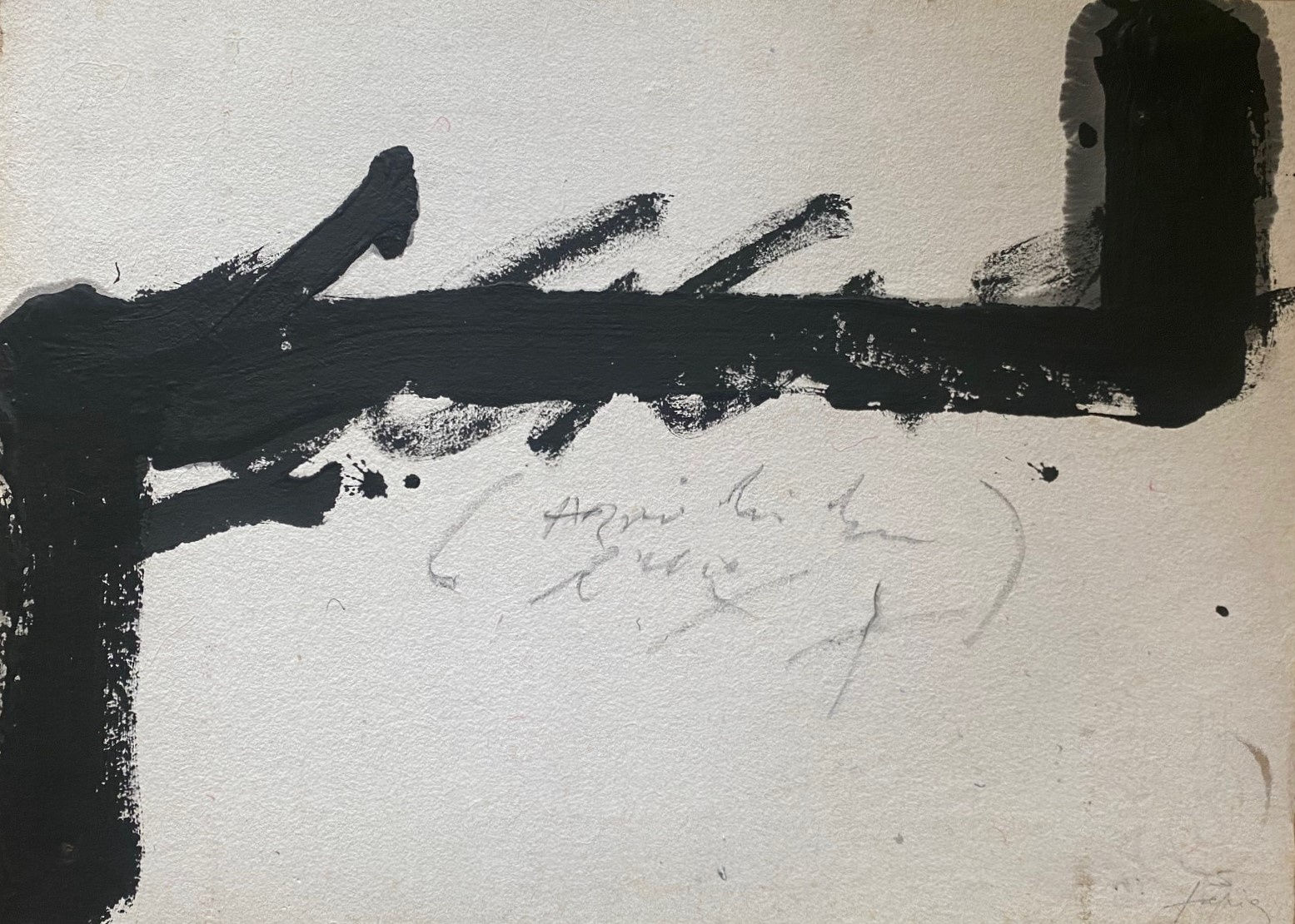 Antoni Tapies (1923-2012), Black and Writing (Negro y Escrito), 1974