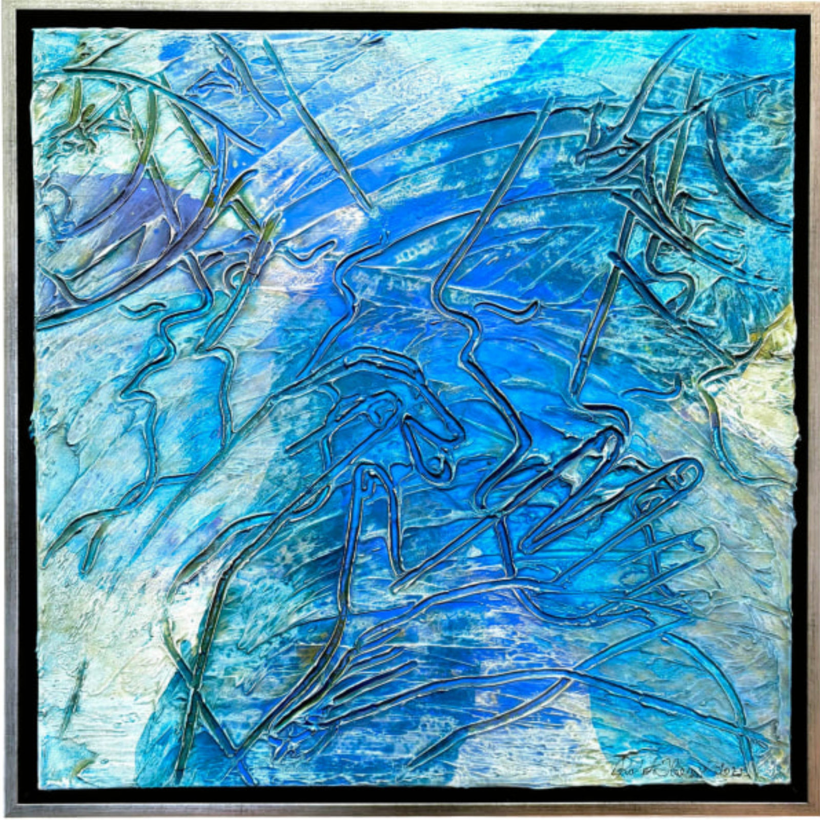 Silenzio III, 2023 Mixed media on canvas 50x50 cm