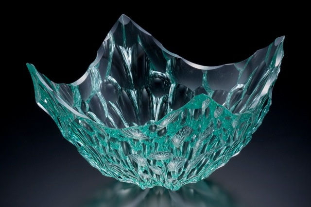 Watanabe Akira, Vessel with Kiriko Design Ryokuen, 2014