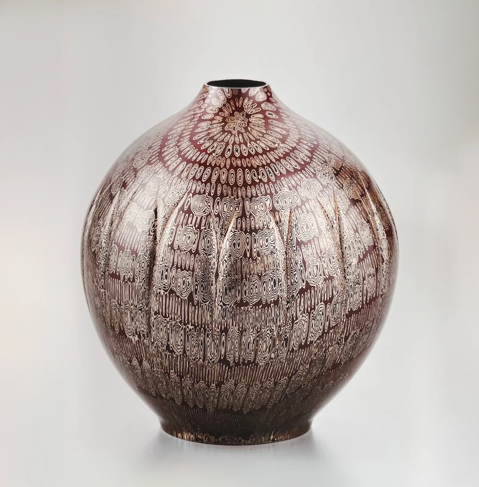 Tamagawa Norio, Mokume-gane Vase #33, 2011
