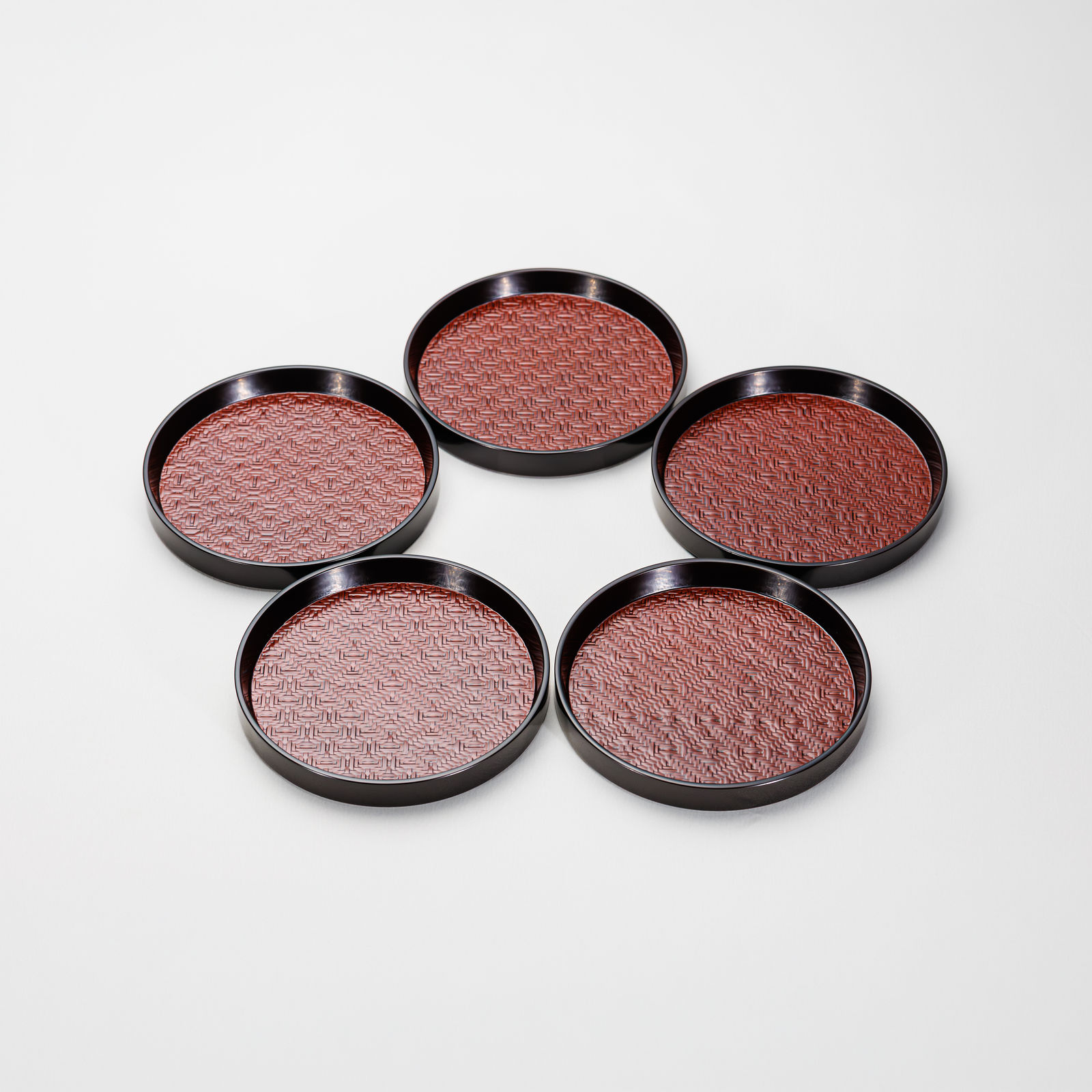 Komori Kunie, Small Tray in Ajiro Weave (set of 5), 2022