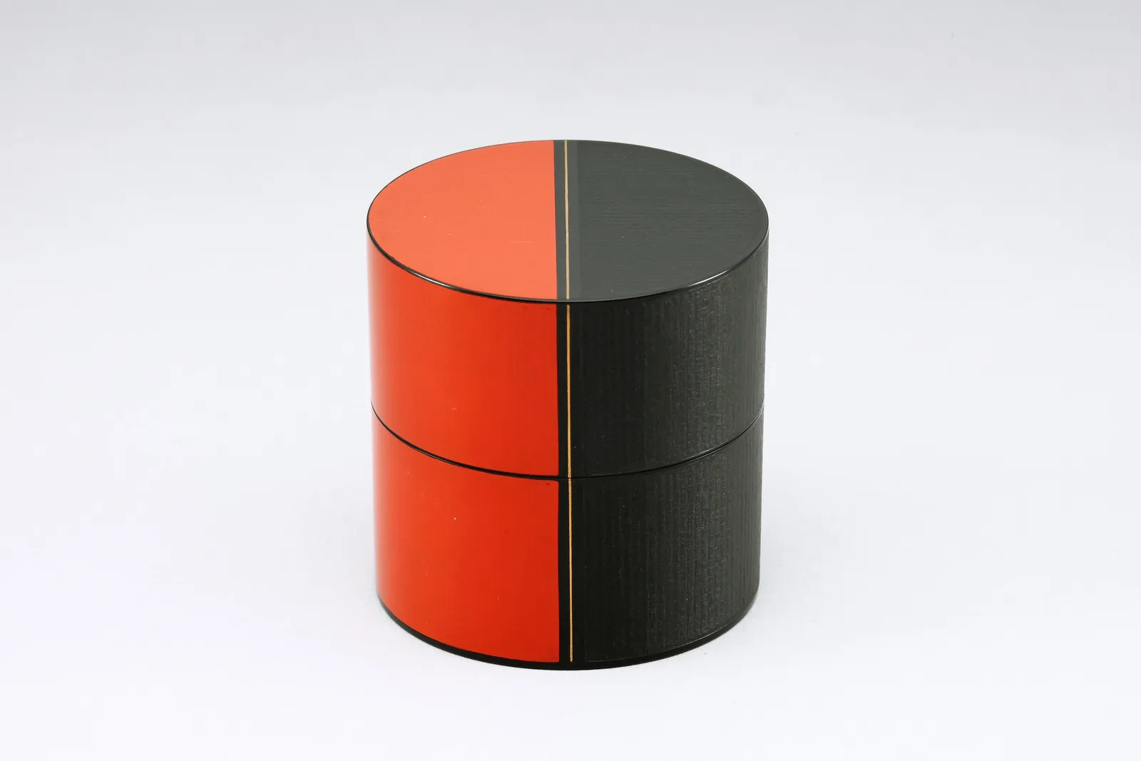 Yamagishi Kazuo, Cylindrical Tea Caddy with Design in Chinkoku and Inlay, “Two Rivers,”, 2021