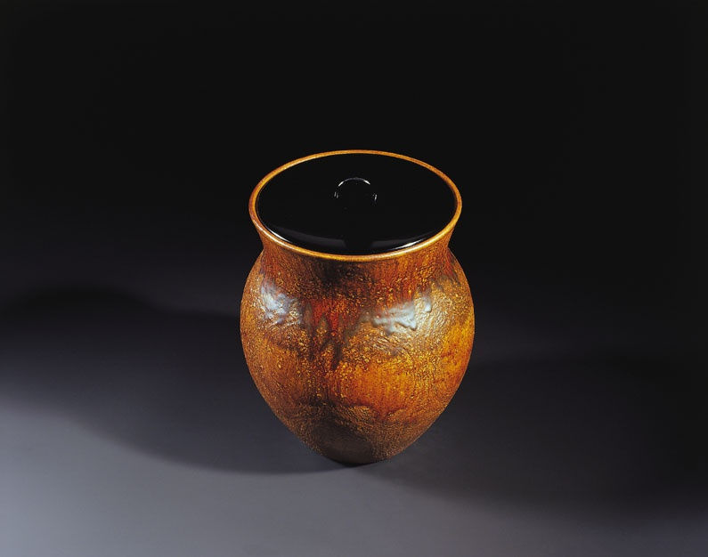 Ōhi Toshio Chōzaemon XI, Ōhi Amber Tea Water Container 01, 2007