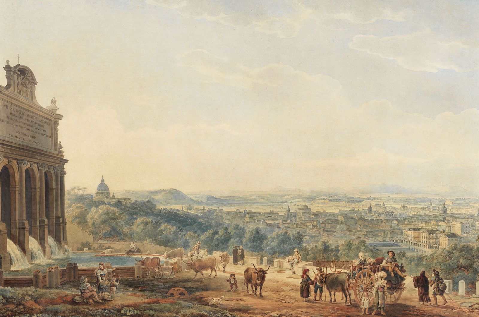 François KEISERMAN, View of Rome from Gianicolo