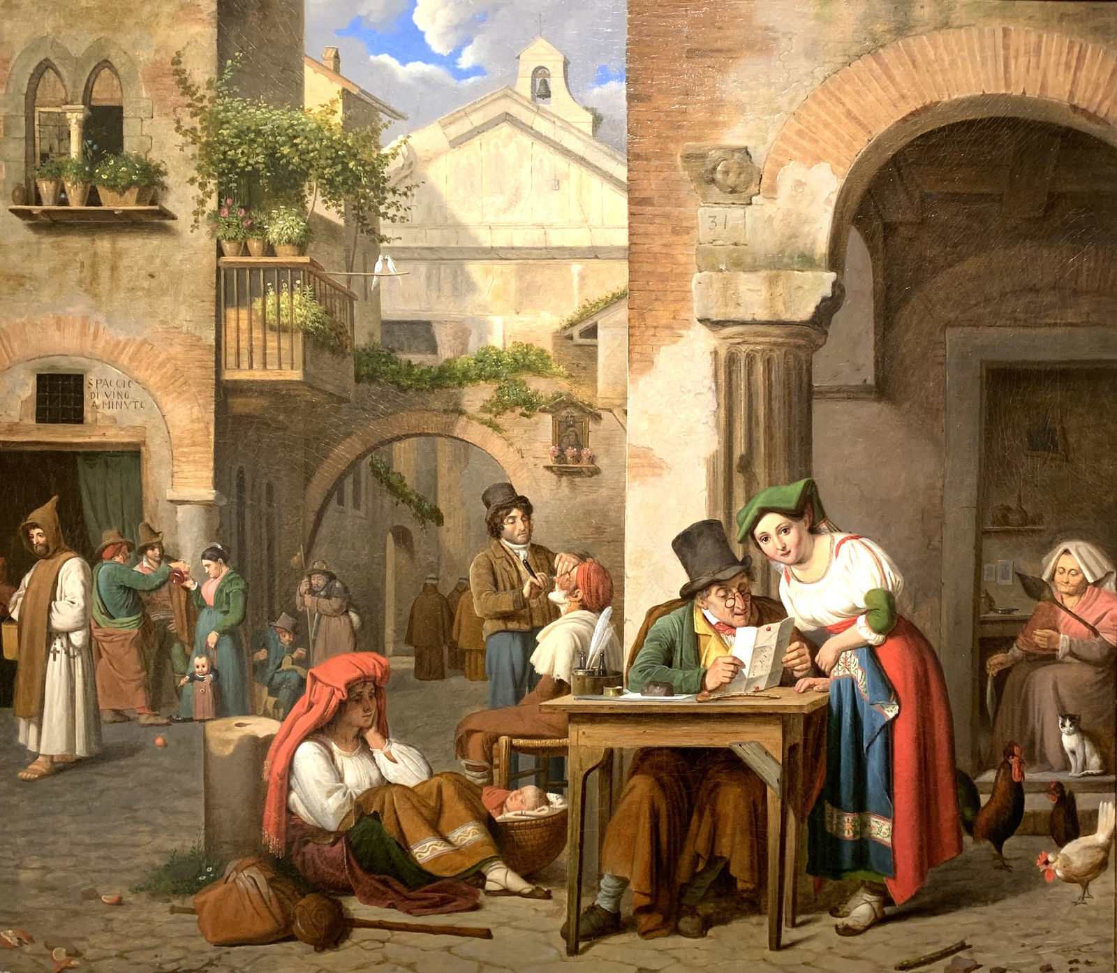 Ernst MEYER, The Public Scribe at the Portico of Octavia, 1840