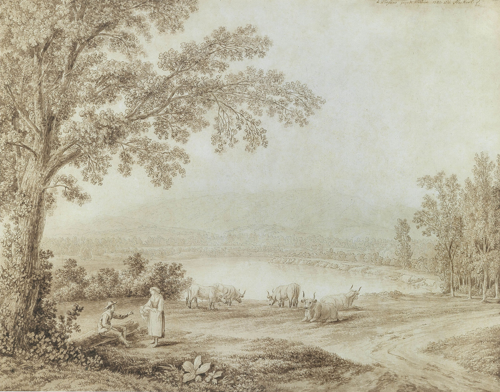Jakob Philipp HACKERT, Landscape near Persano, 1782