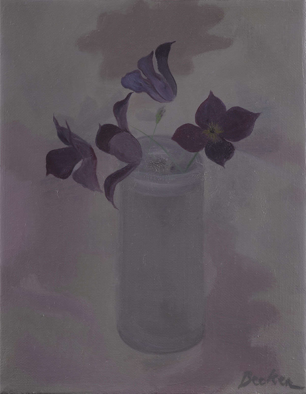 Haidee Becker, four clematis, 2023