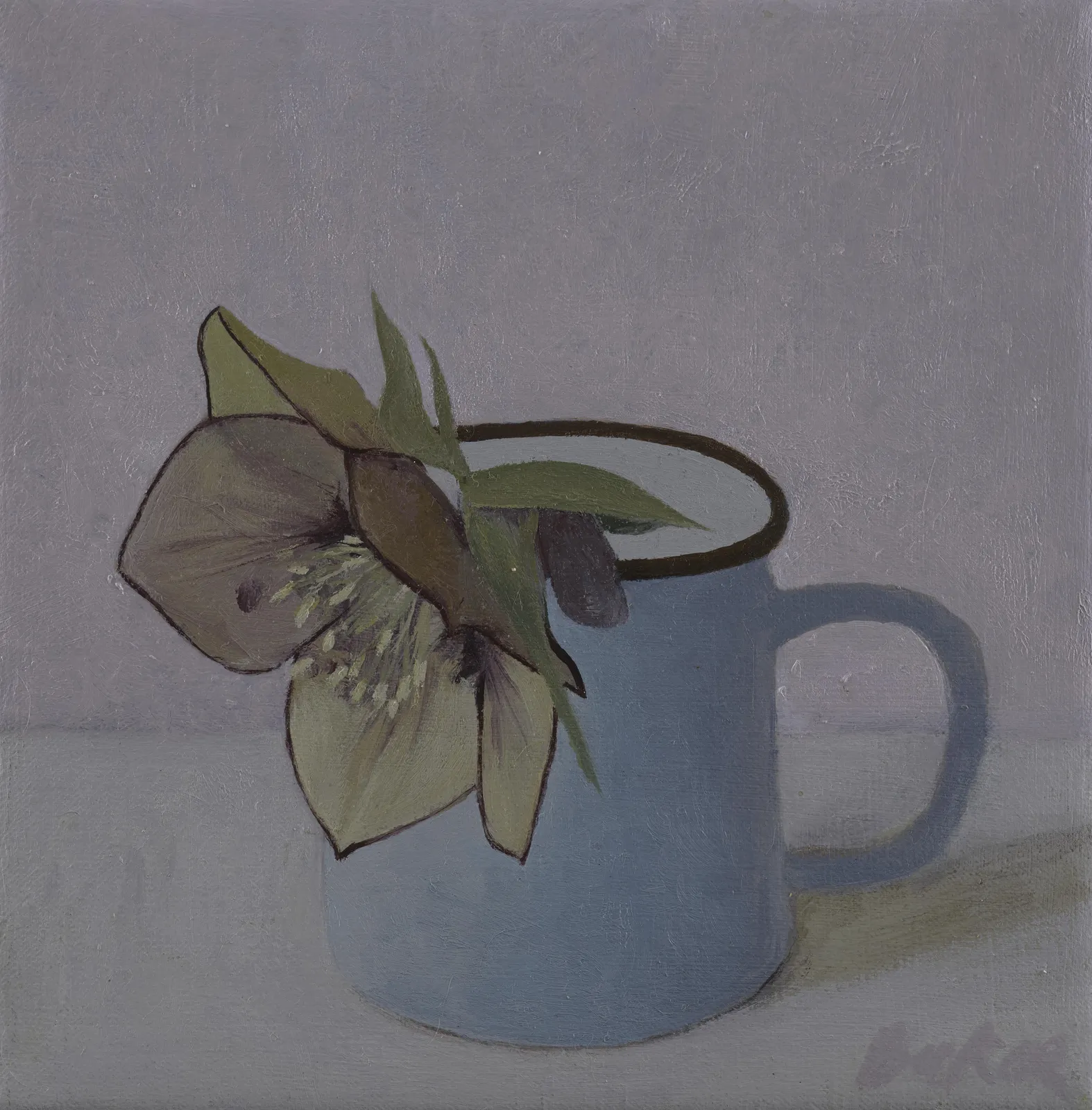 Haidee Becker, hellebores in a tin cup, 2023