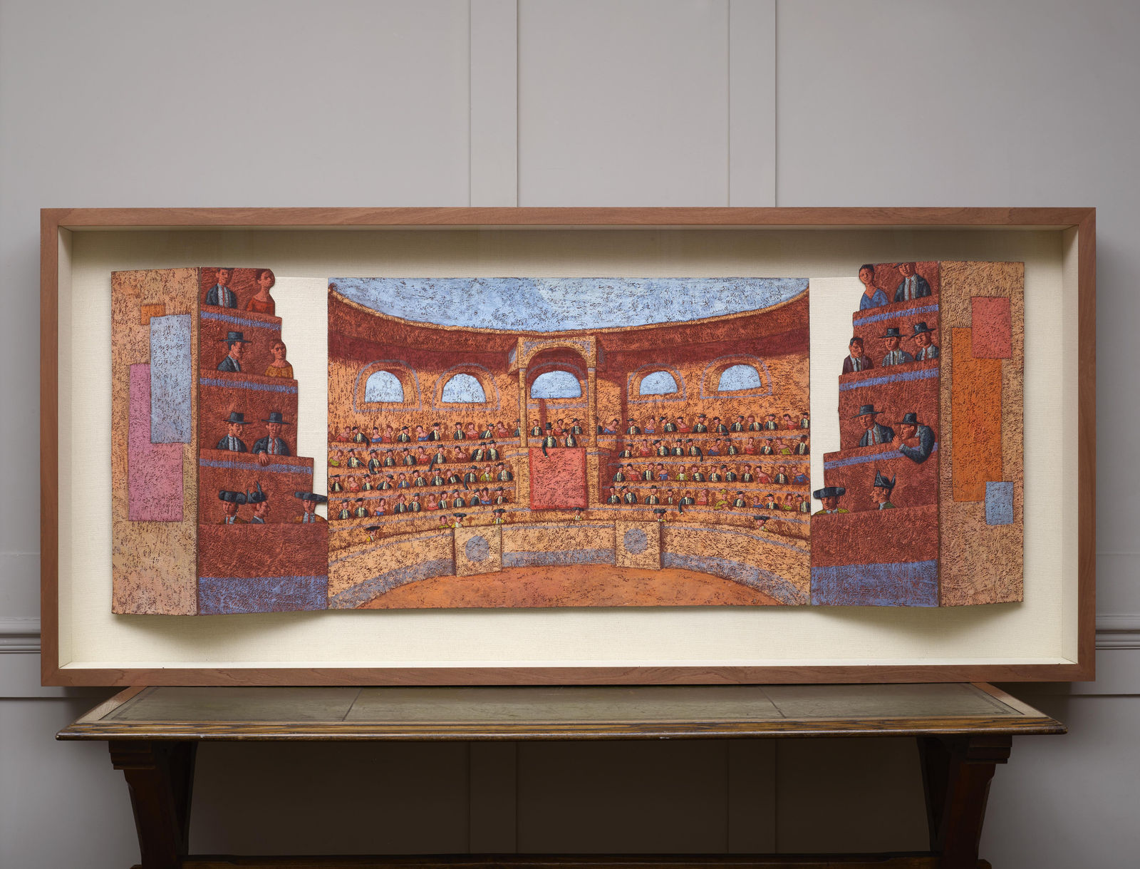 Domenico Gnoli, A Bullring (a stage set for a marionette theatre), c. 1957–58