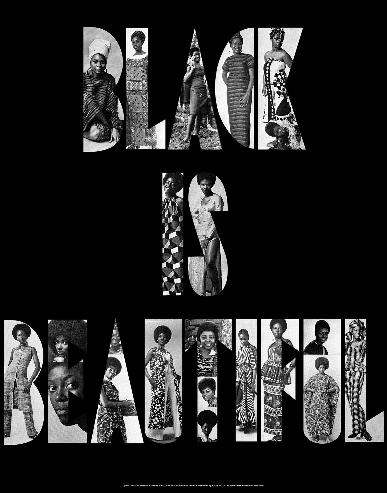 Kwame Brathwaite, Untitled (Black Is Beautiful Poster from 1970) (1970). Design by Bob Gumbs. Image courtesy of the artist and...