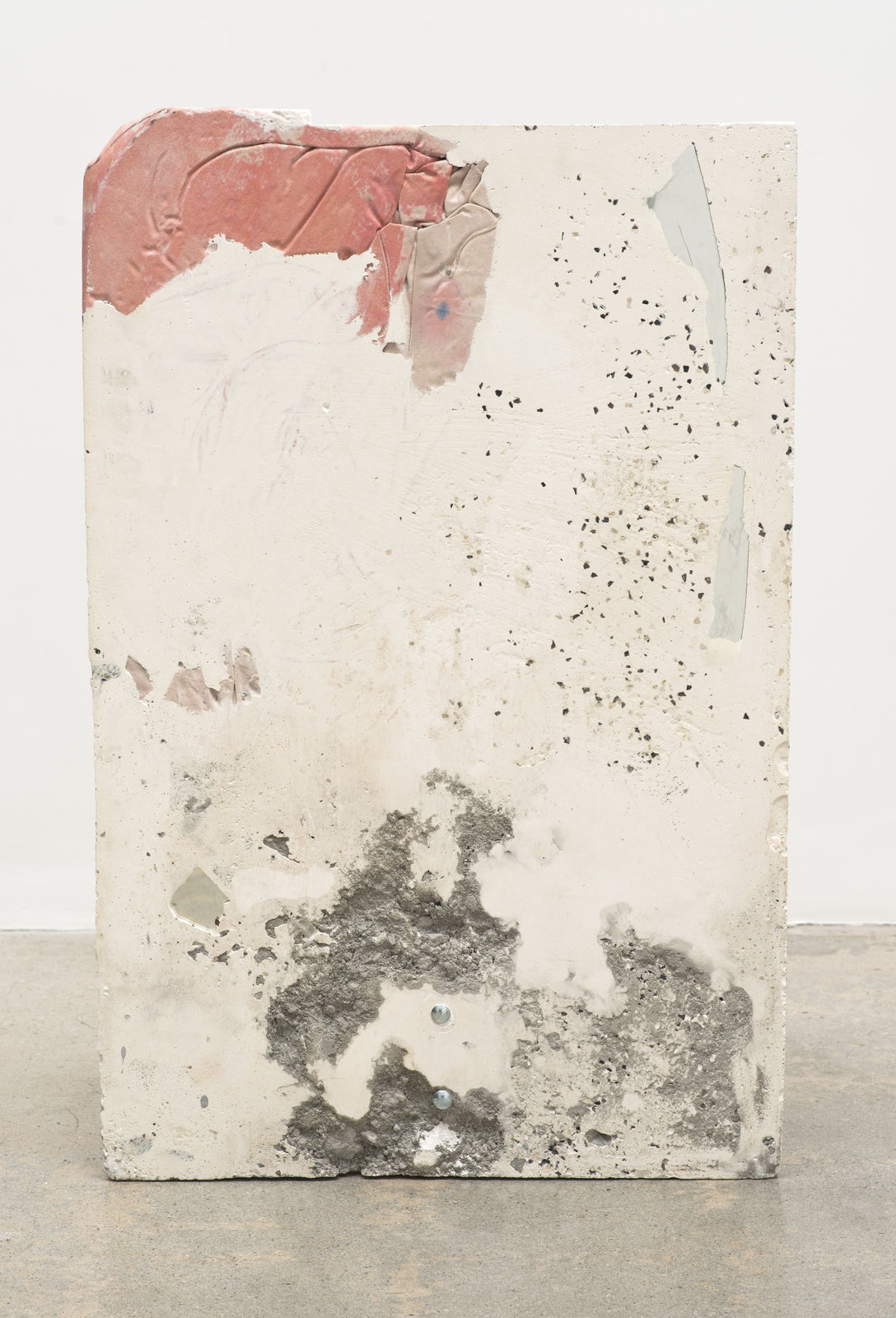 Katy Cowan, 'Trace' (2013). Plaster, sun-sensitive paint on fabric, poplar, fabric dye, mirror shards, 44 x 24 x 18 inches.