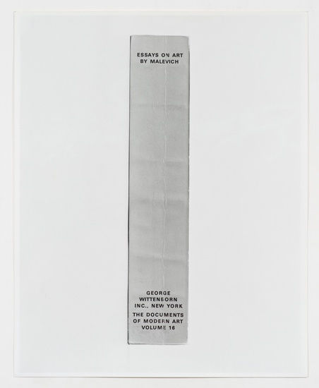 Lew Thomas, "Bookspine (Malevich)," (1979-80).