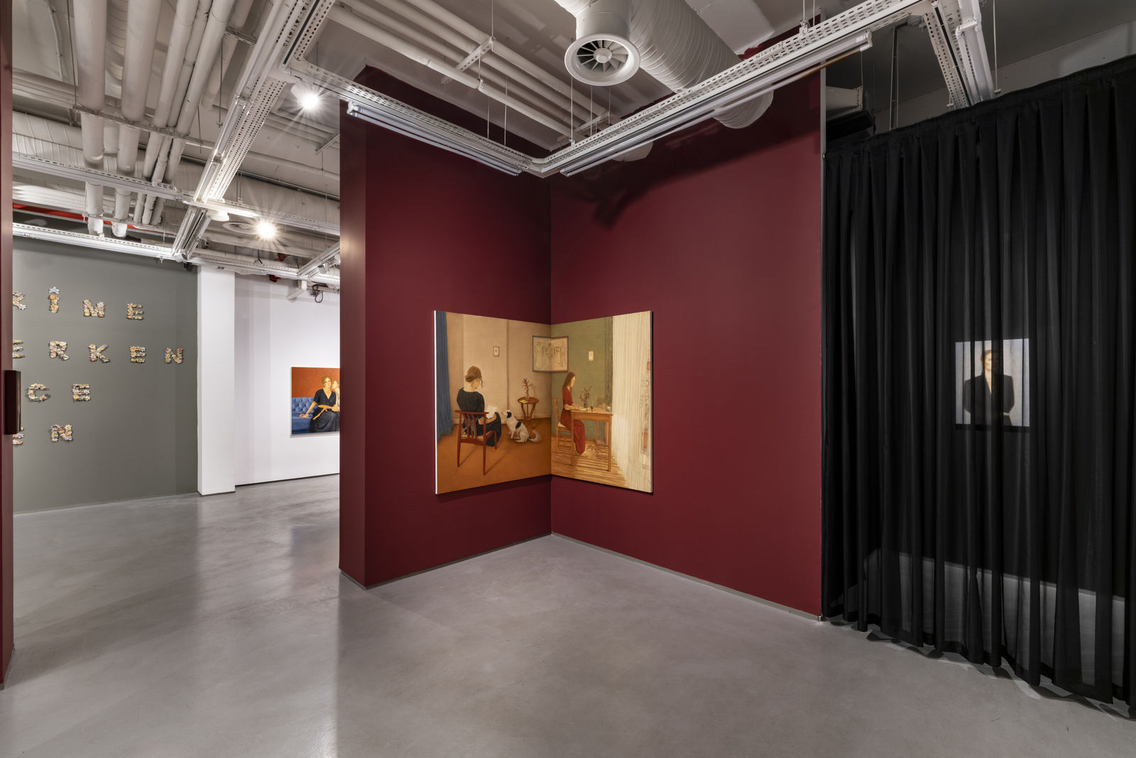 Rugül Serbest, Just Die Smiling Into My Eyes Installation View, 2025