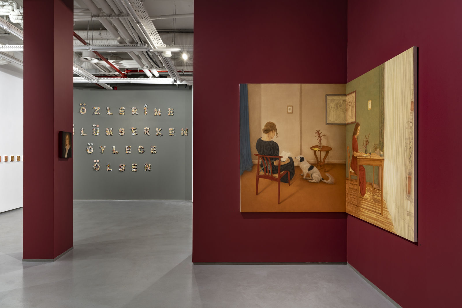 Rugül Serbest, Just Die Smiling Into My Eyes Installation View, 2025