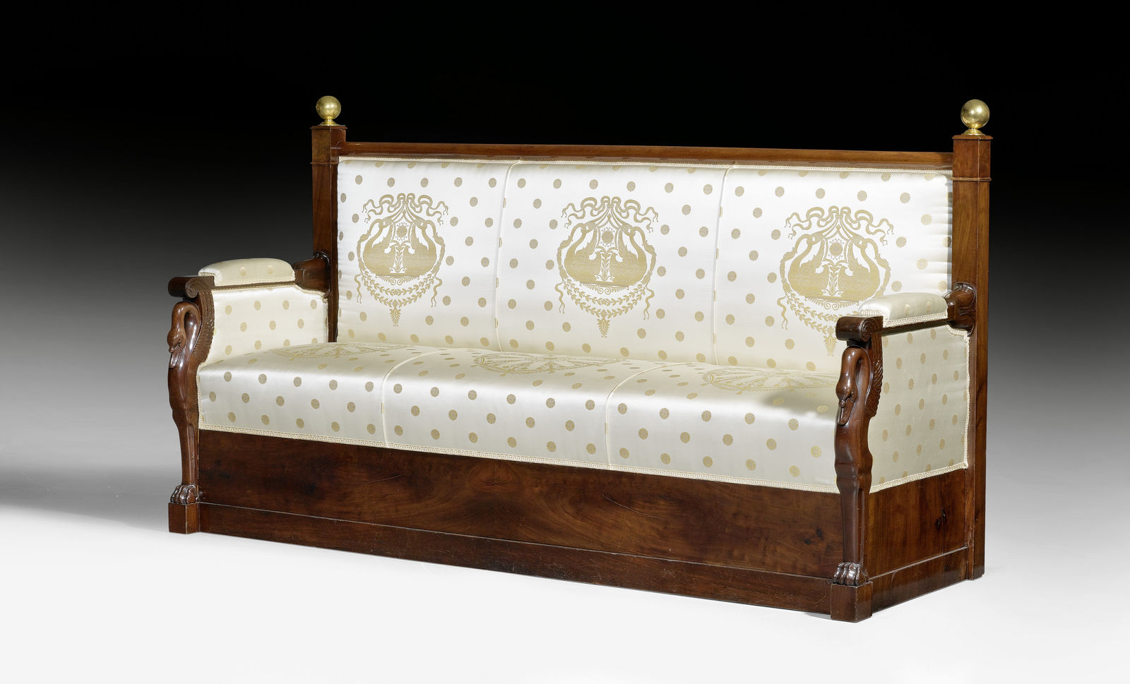 Jacob Desmalter et Cie (attributed to), An Empire sofa with carved swans and claw feet attributed to Jacob Desmalter et Cie, Paris, date circa 1815