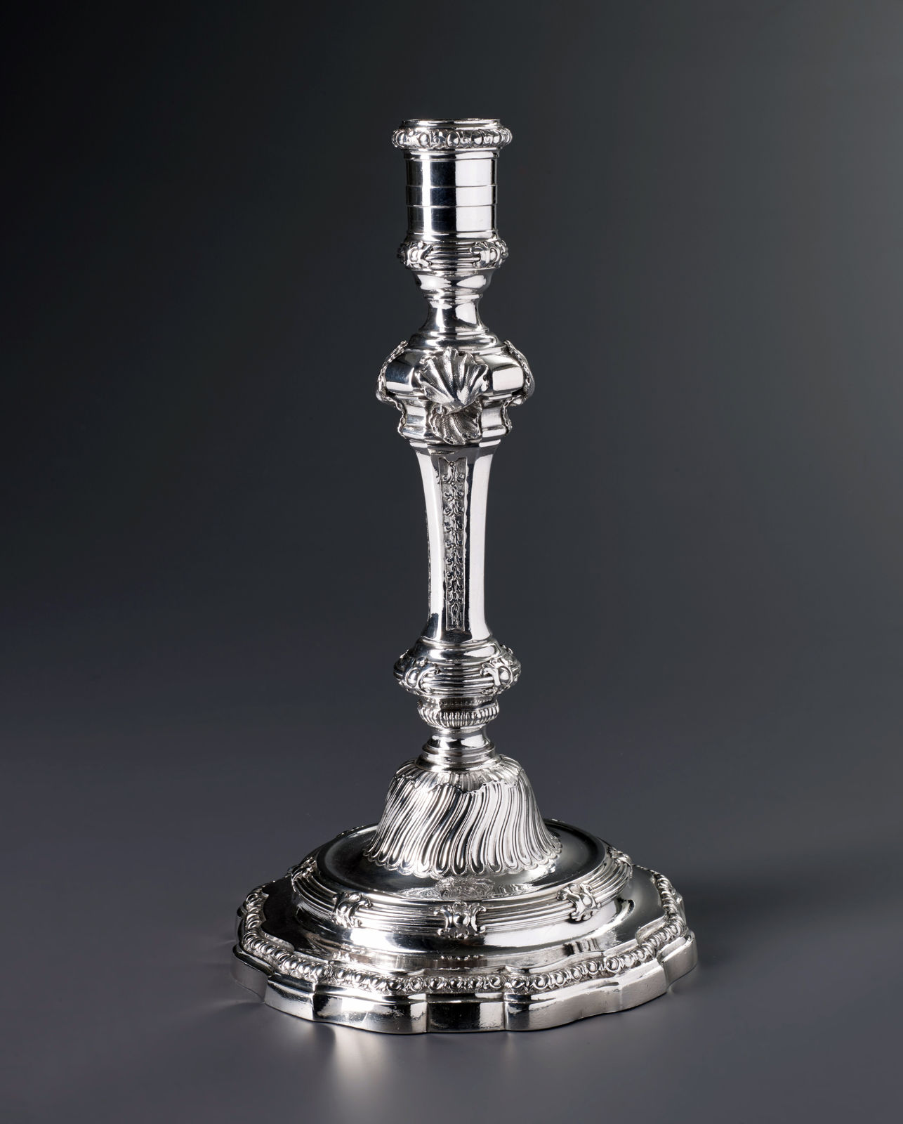 Jean-François Balzac, A Louis XV single candlestick by Jean-François Balzac, Paris, dated 1756