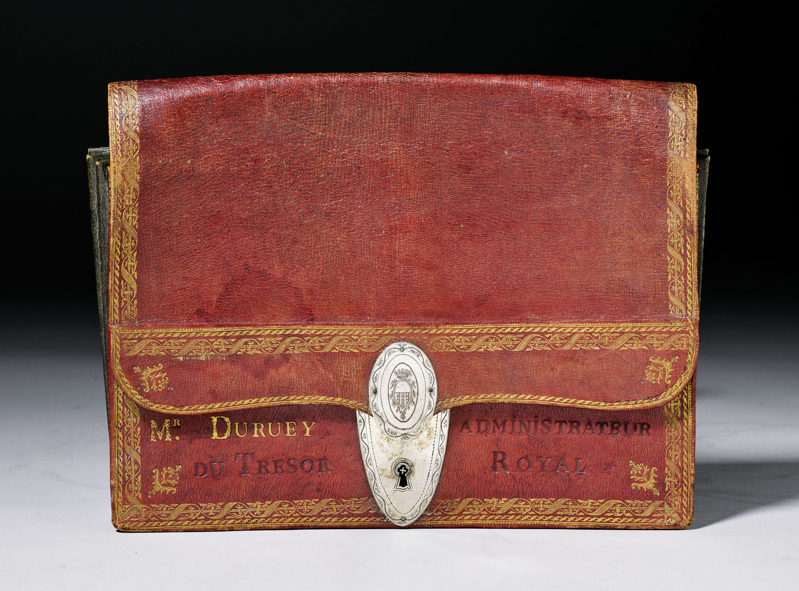 Pierre-Joseph Bisiaux (in the style of), A Louis XVI portefeuille in the style of Pierre-Joseph Bisiaux originally belonging to Joseph Duruey, Paris, date circa 1790