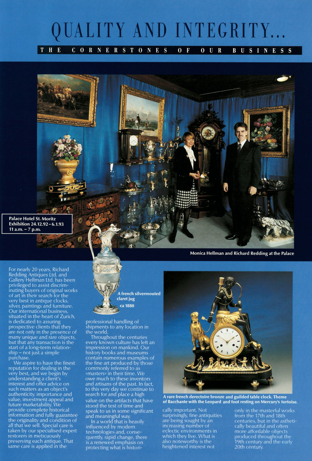 Palace Hotel, St. Moritz, Exhibition 1992/93.