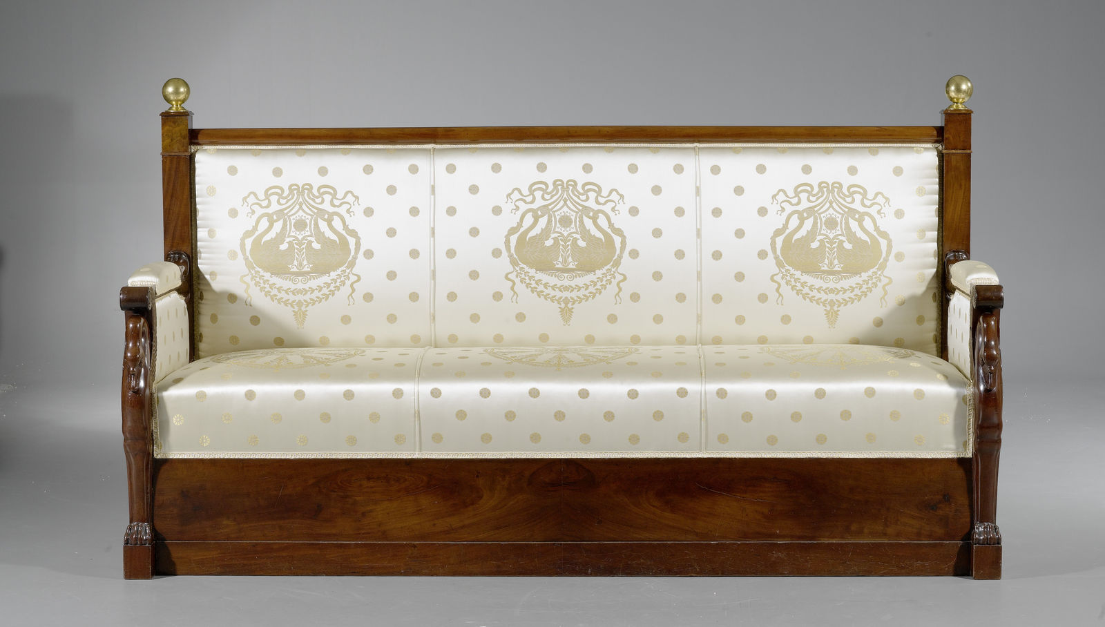 Jacob Desmalter et Cie (attributed to), An Empire sofa with carved swans and claw feet attributed to Jacob Desmalter et Cie, Paris, date circa 1815