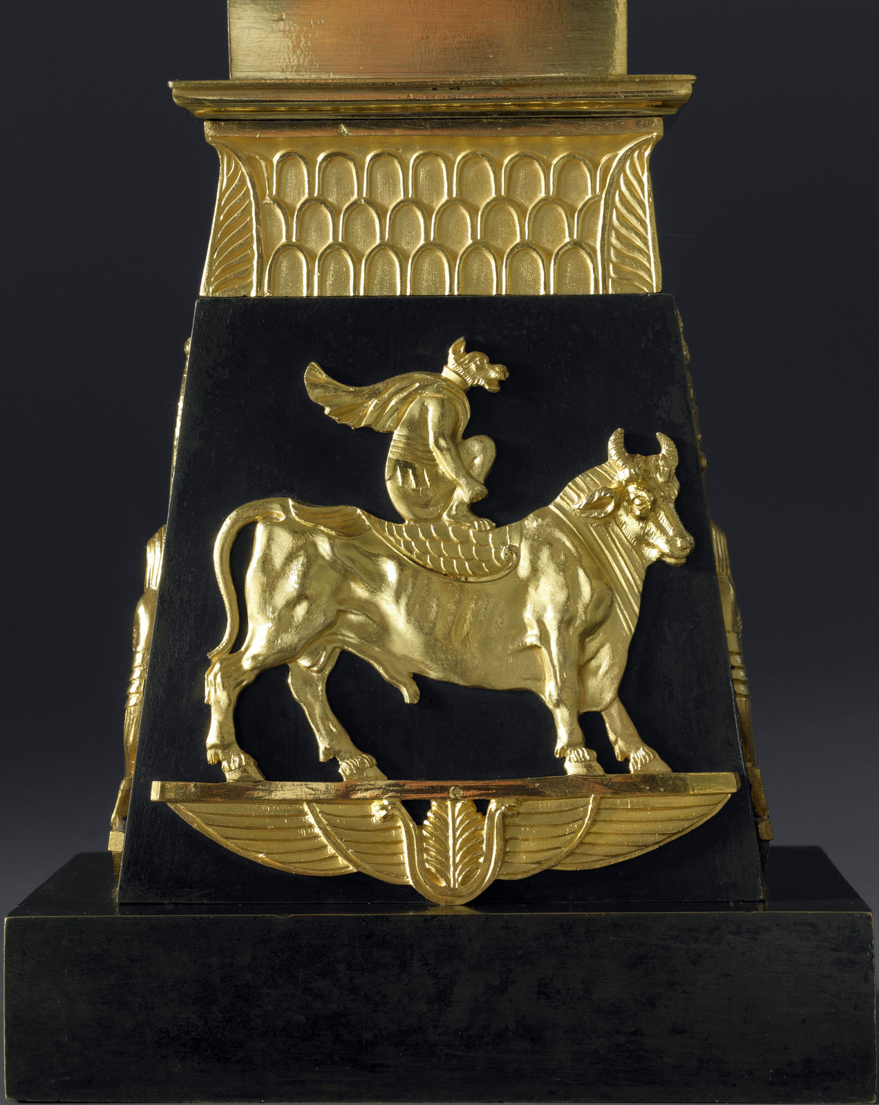 Pierre-Philippe Thomire (attributed to), A pair of Empire two-light candelabra retour d’Egypte attributed to Pierre-Philippe Thomire after a design by Charles Percier, Paris, date circa 1810