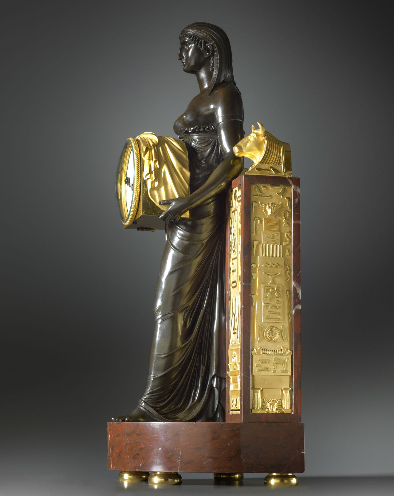 Gabriel Le Roy , An Empire Pendule à L’Égyptienne by Gabriel Le Roy, case attributed to André-Antoine Ravrio, Paris, date circa 1805-10