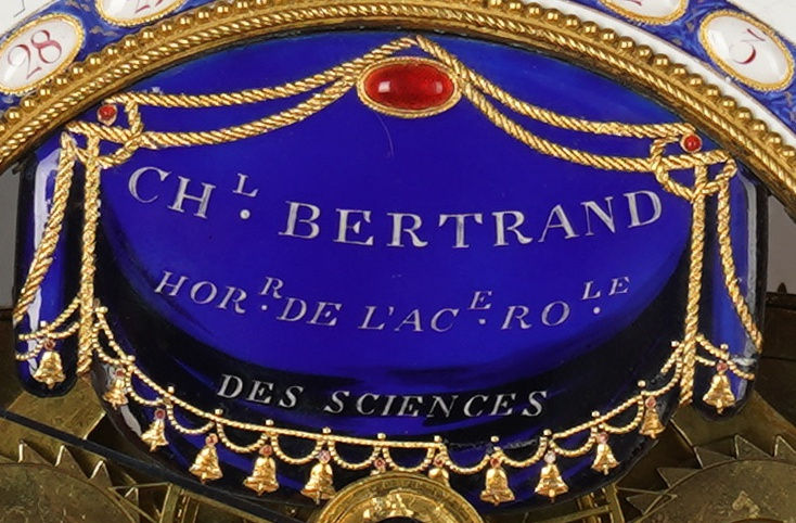 Joseph-Charles-Paul Bertrand, A Louis XVI figural lyre clock of eight day duration by Joseph-Charles-Paul Bertrand, Paris, date circa 1785