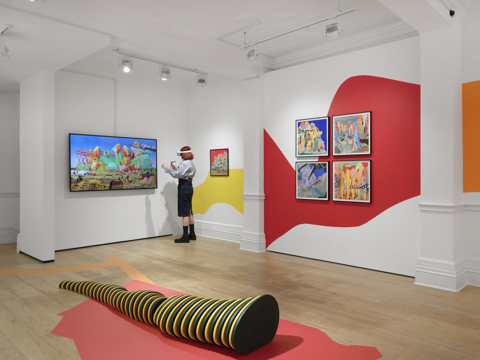 Installation View: Peter Cook, Cities, Richard Saltoun Gallery London, 2023.