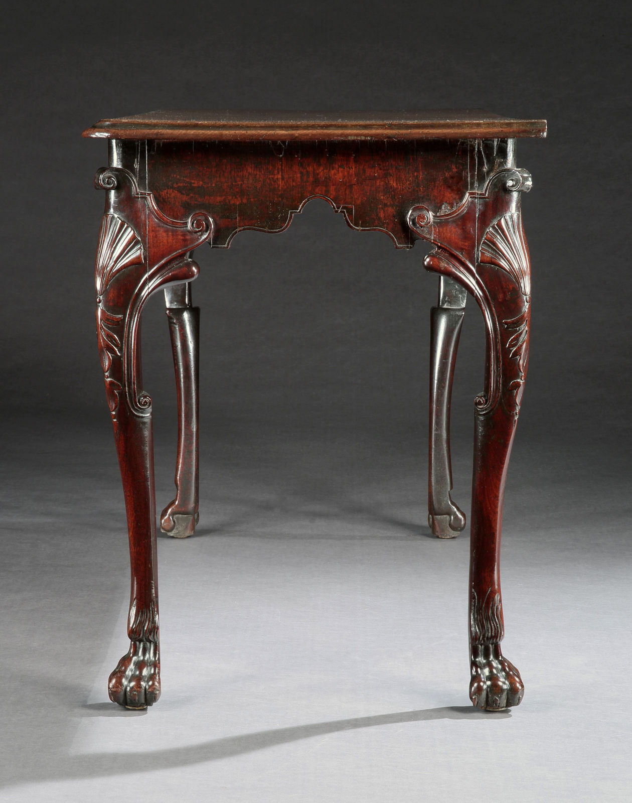 A GEORGE II IRISH MAHOGANY SIDE TABLE, IRISH, CIRCA 1745