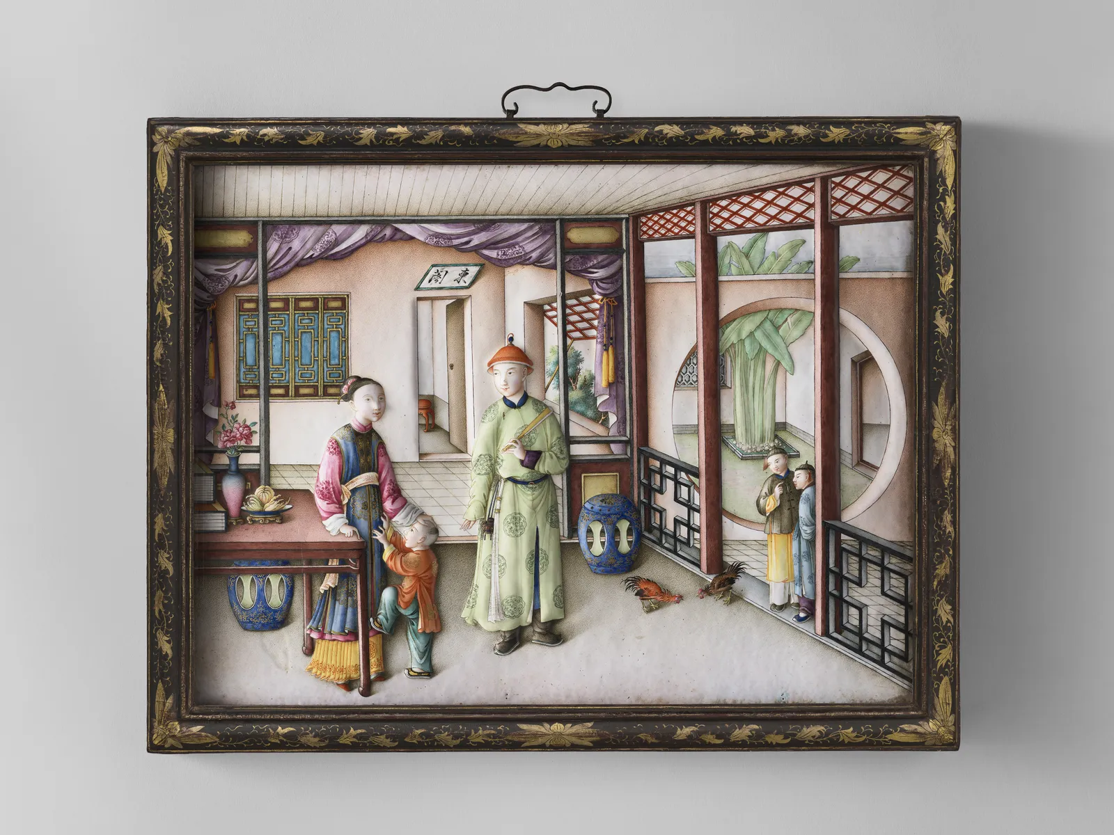 A set of six Chinese export enamel plaques, possibly produced in Beijing or Canton 清代外銷銅胎畫琺瑯一組（六件） , China, 18th Century